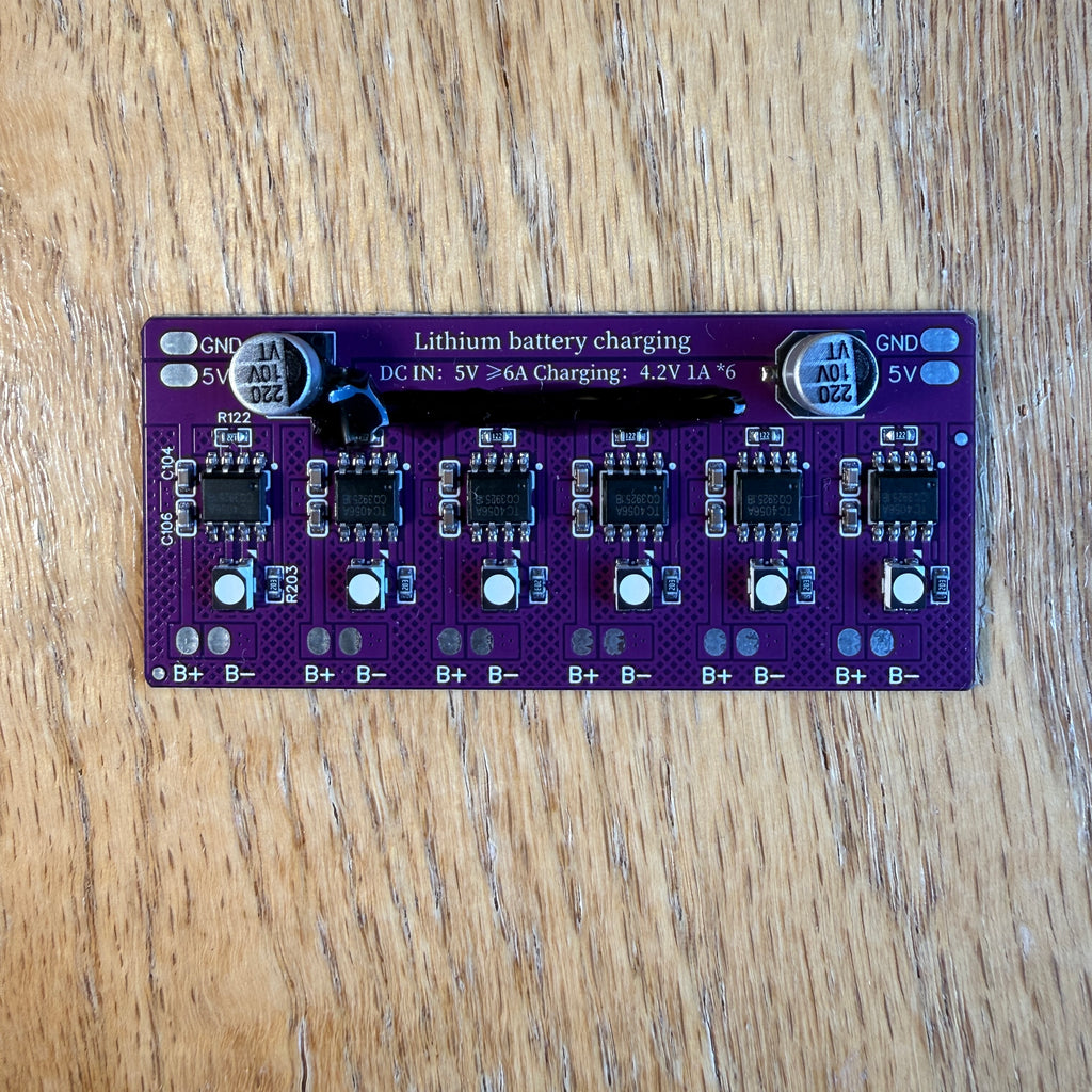 6-Port 5V 1A Lithium Battery Charger Module